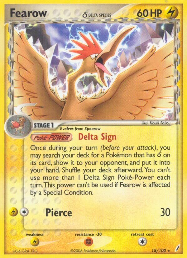 Fearow 018/100 — EX Crystal Guardians (English Pokémon TCG card)