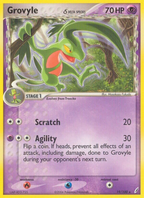 Grovyle 019/100 — EX Crystal Guardians (English Pokémon TCG card)