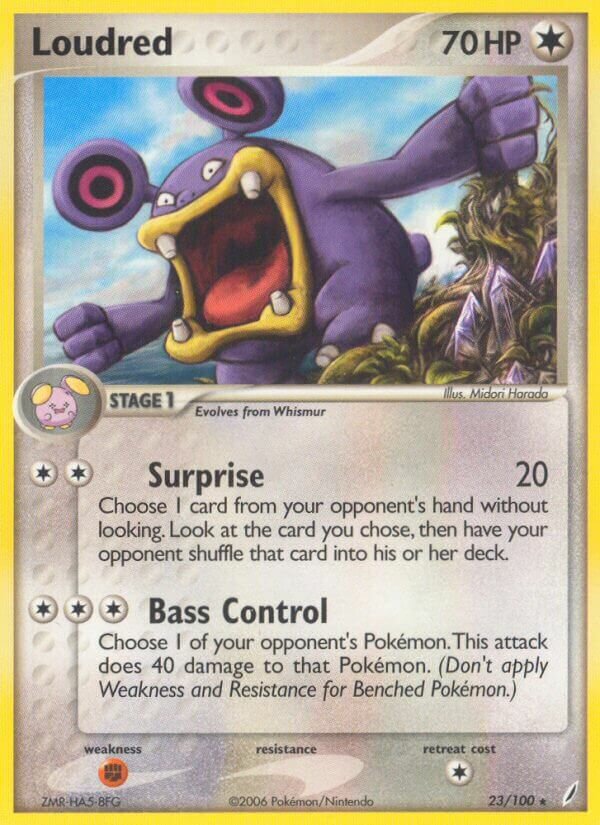 Loudred 023/100 — EX Crystal Guardians (English Pokémon TCG card)