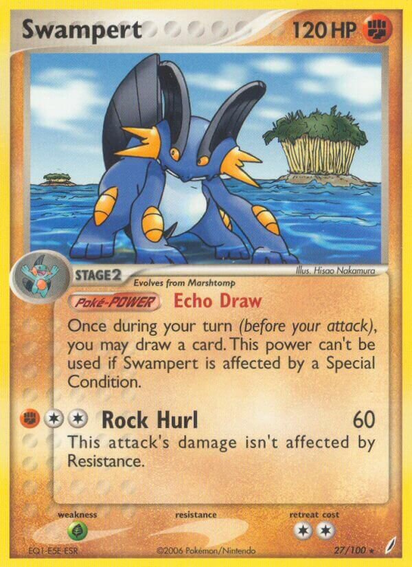 Swampert 027/100 — EX Crystal Guardians (English Pokémon TCG card)