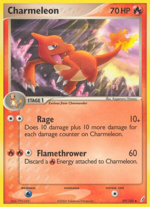 Charmeleon 029/100 — EX Crystal Guardians (English Pokémon TCG card)