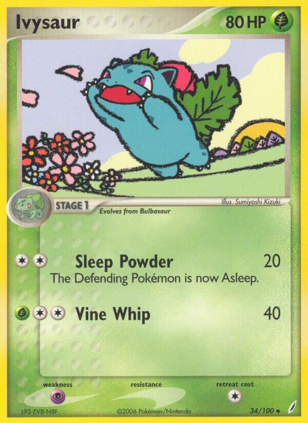 Ivysaur 034/100 — EX Crystal Guardians (English Pokémon TCG card)