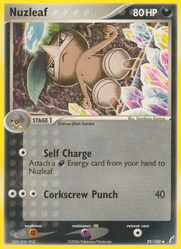 Nuzleaf 039/100 — EX Crystal Guardians (English Pokémon TCG card)
