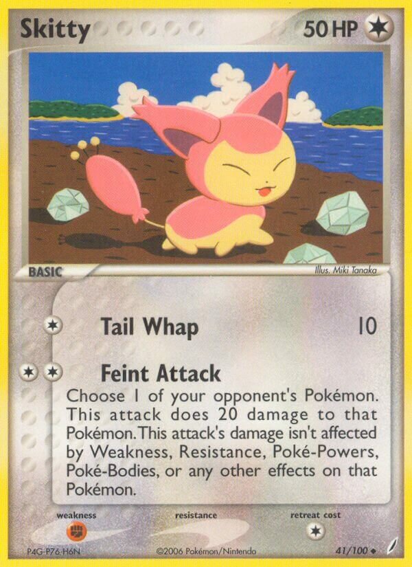 Skitty 041/100 — EX Crystal Guardians (English Pokémon TCG card)