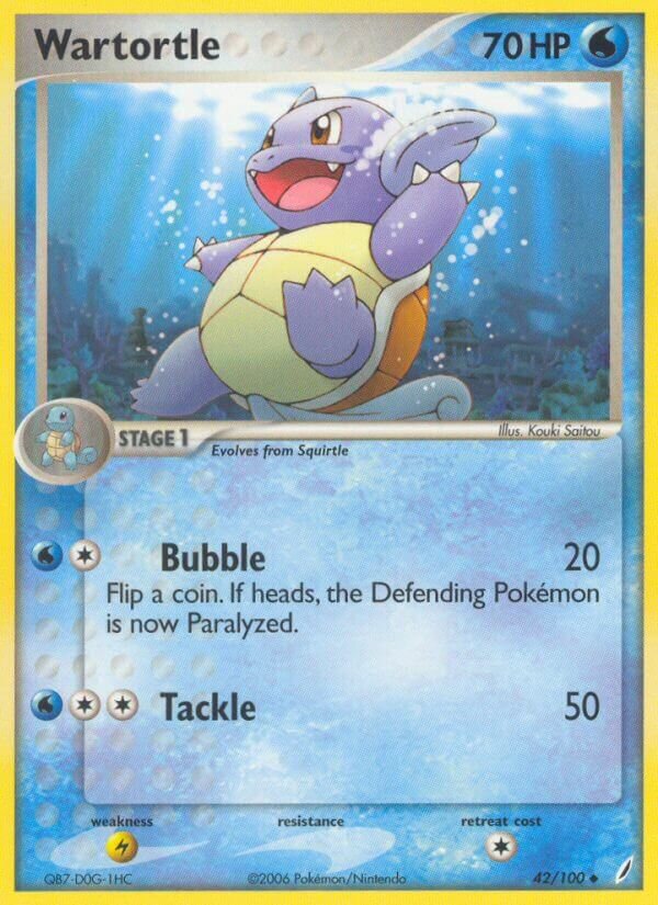 Wartortle 042/100 — EX Crystal Guardians (English Pokémon TCG card)