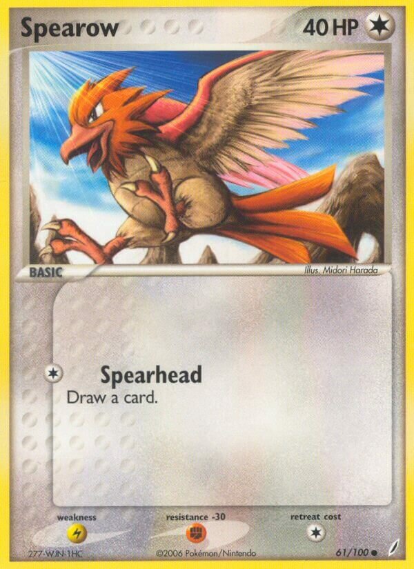 Spearow 061/100 — EX Crystal Guardians (English Pokémon TCG card)