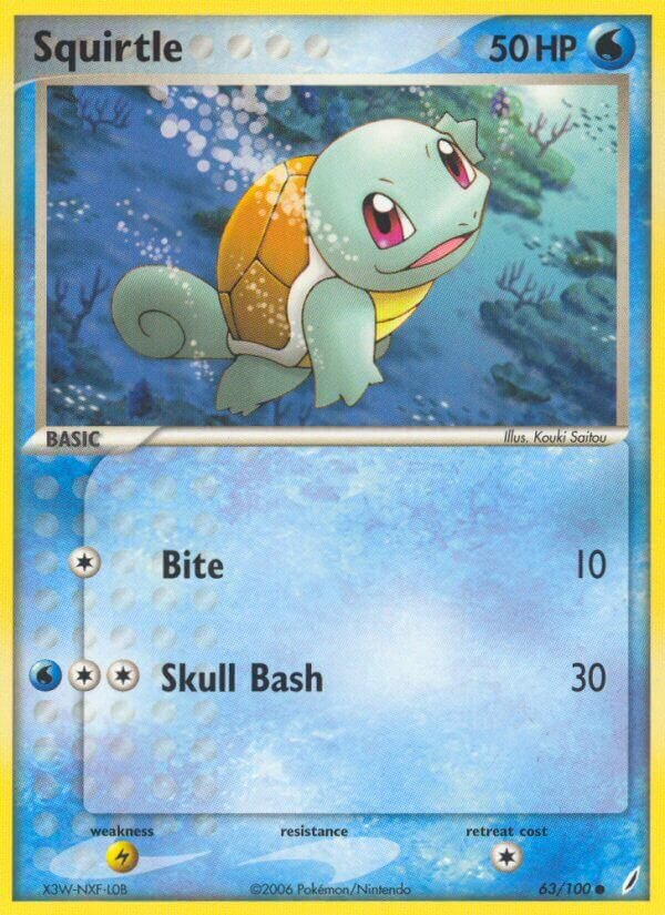 Squirtle 063/100 — EX Crystal Guardians (English Pokémon TCG card)