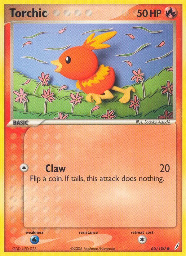 Torchic 065/100 — EX Crystal Guardians (English Pokémon TCG card)