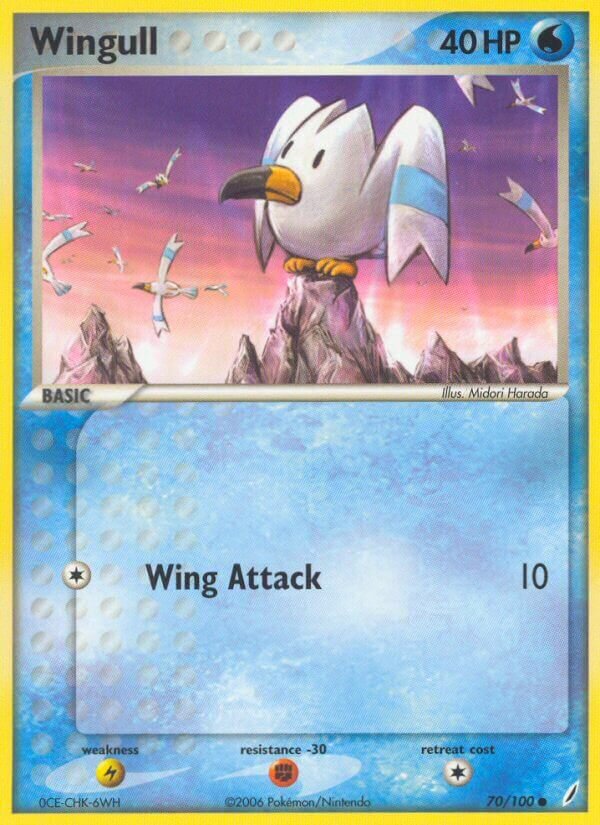 Wingull 070/100 — EX Crystal Guardians (English Pokémon TCG card)
