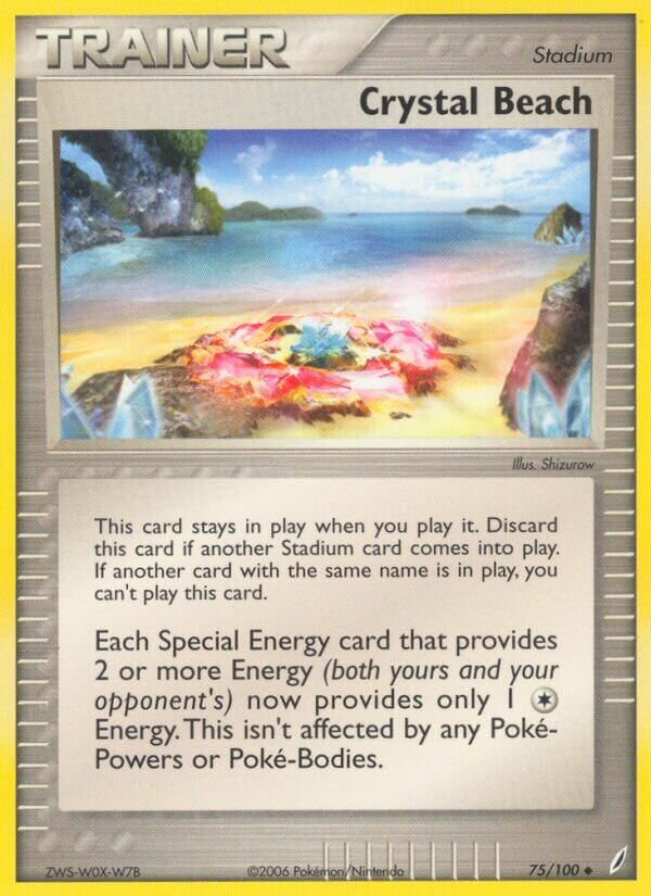 Crystal Beach 075/100 — EX Crystal Guardians (English Pokémon TCG card)