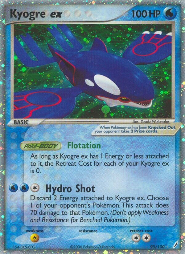 Kyogre ex 095/100 — EX Crystal Guardians (English Pokémon TCG card)