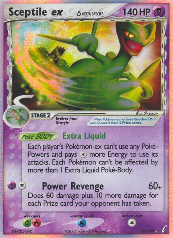 Sceptile ex 096/100 — EX Crystal Guardians (English Pokémon TCG card)