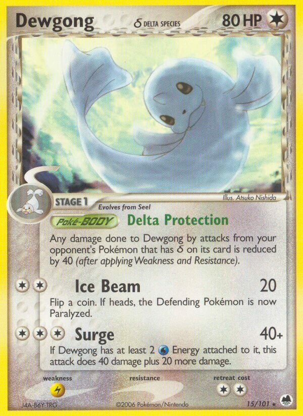 Dewgong 015/101 — EX Dragon Frontiers (English Pokémon TCG card)