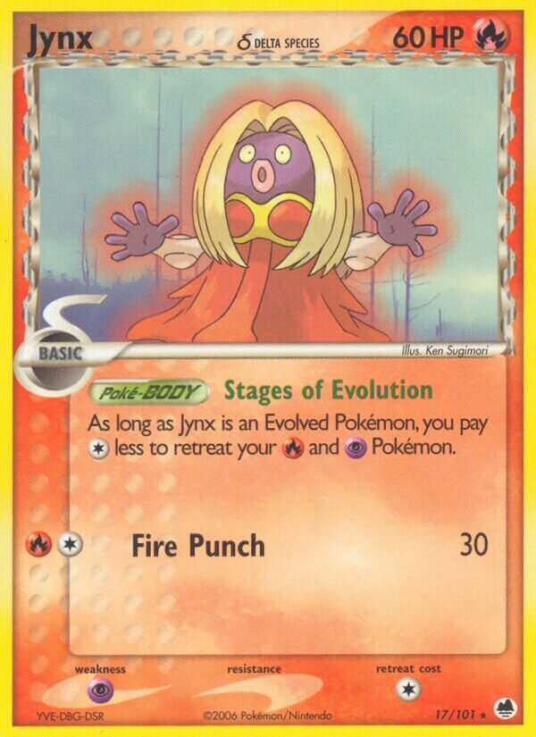 Jynx 017/101 — EX Dragon Frontiers (English Pokémon TCG card)