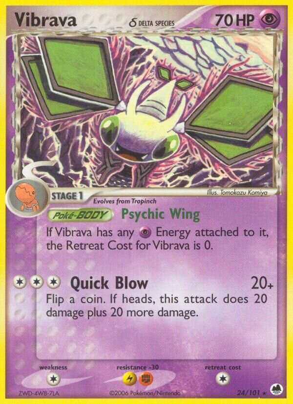Vibrava 024/101 — EX Dragon Frontiers (English Pokémon TCG card)