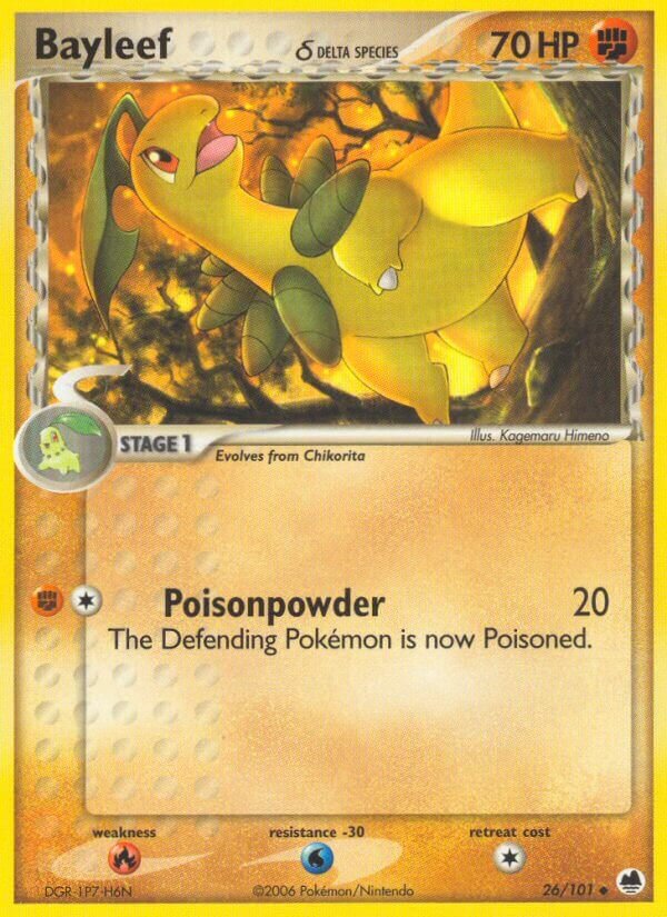 Bayleef 026/101 — EX Dragon Frontiers (English Pokémon TCG card)