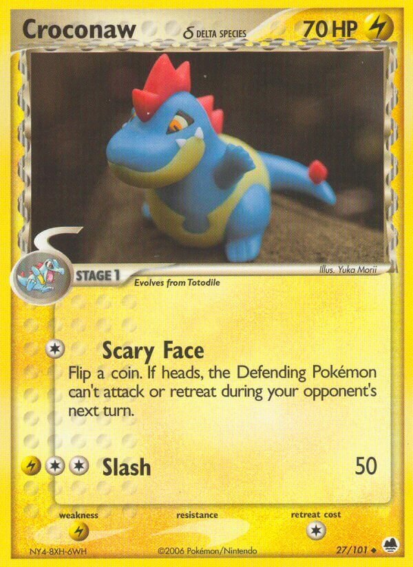 Croconaw 027/101 — EX Dragon Frontiers (English Pokémon TCG card)