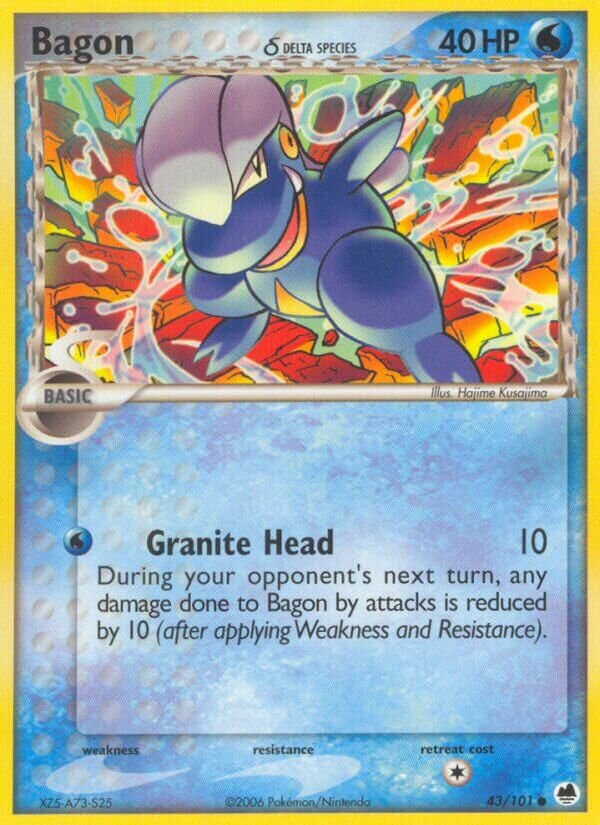 Bagon 043/101 — EX Dragon Frontiers (English Pokémon TCG card)