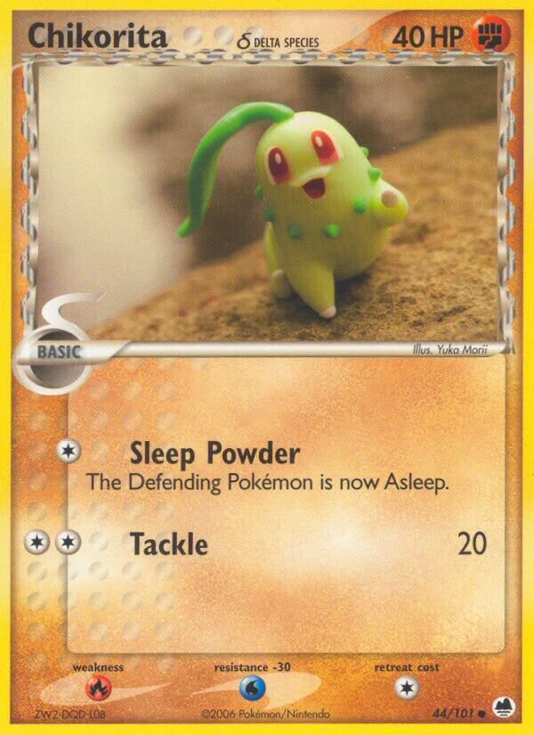 Chikorita 044/101 — EX Dragon Frontiers (English Pokémon TCG card)