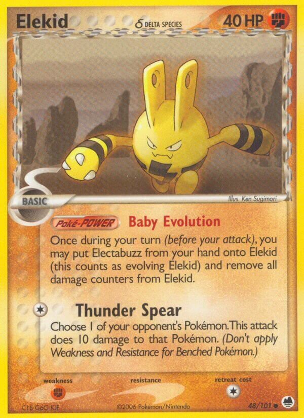 Elekid 048/101 — EX Dragon Frontiers (English Pokémon TCG card)