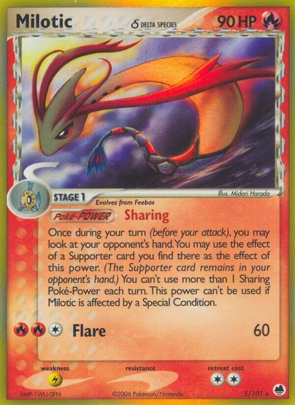 Milotic 005/101 — EX Dragon Frontiers (English Pokémon TCG card)