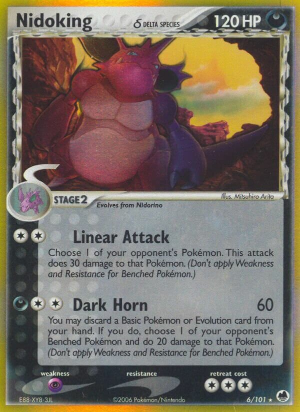 Nidoking 006/101 — EX Dragon Frontiers (English Pokémon TCG card)