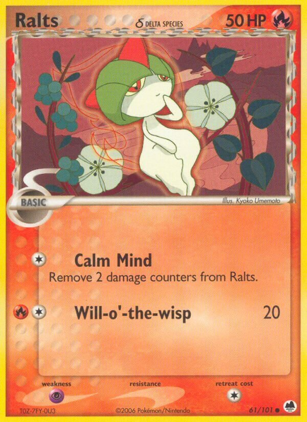 Ralts 061/101 — EX Dragon Frontiers (English Pokémon TCG card)