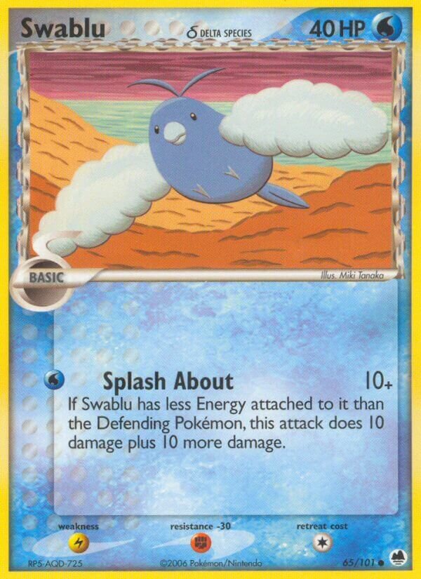 Swablu 065/101 — EX Dragon Frontiers (English Pokémon TCG card)