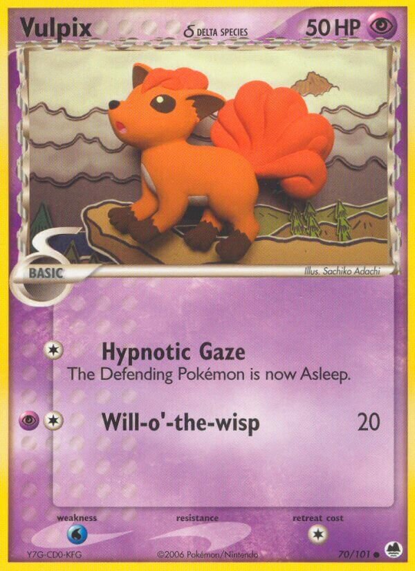 Vulpix 070/101 — EX Dragon Frontiers (English Pokémon TCG card)