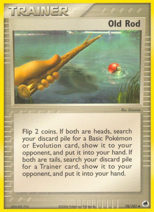 Old Rod 078/101 — EX Dragon Frontiers (English Pokémon TCG card)