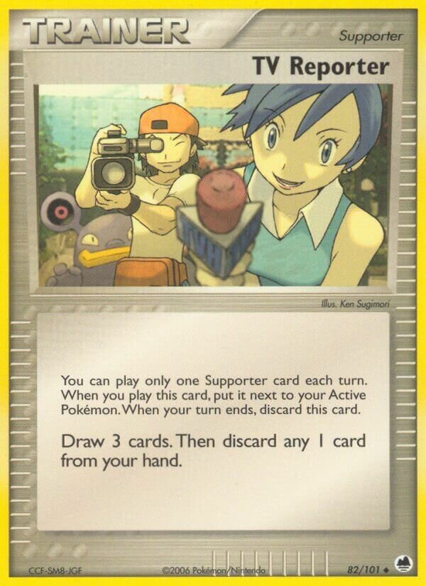 TV Reporter 082/101 — EX Dragon Frontiers (English Pokémon TCG card)