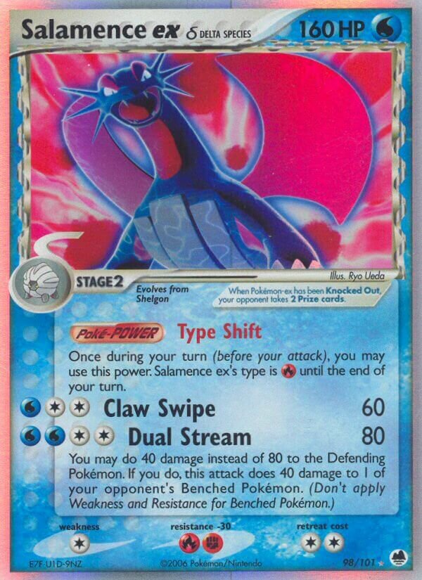 Salamence ex 098/101 — EX Dragon Frontiers (English Pokémon TCG card)