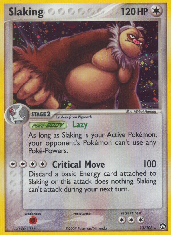 Slaking 013/108 — EX Power Keepers (English Pokémon TCG card)
