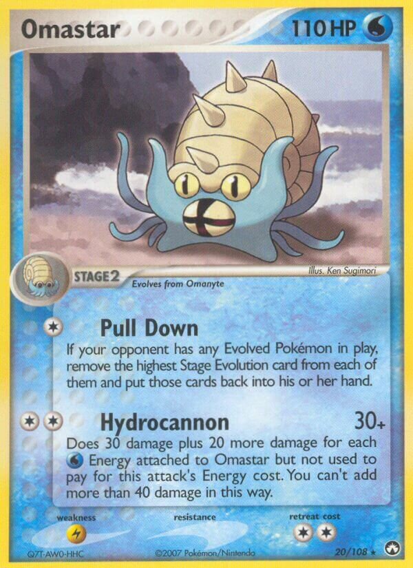 Omastar 020/108 — EX Power Keepers (English Pokémon TCG card)