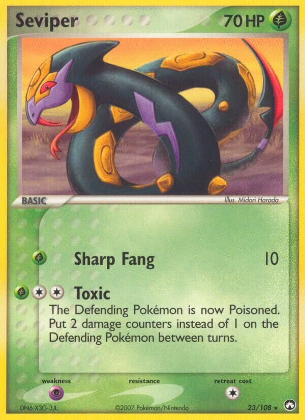 Seviper 023/108 — EX Power Keepers (English Pokémon TCG card)