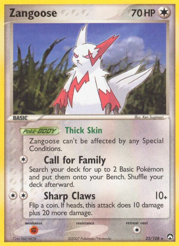 Zangoose 025/108 — EX Power Keepers (English Pokémon TCG card)