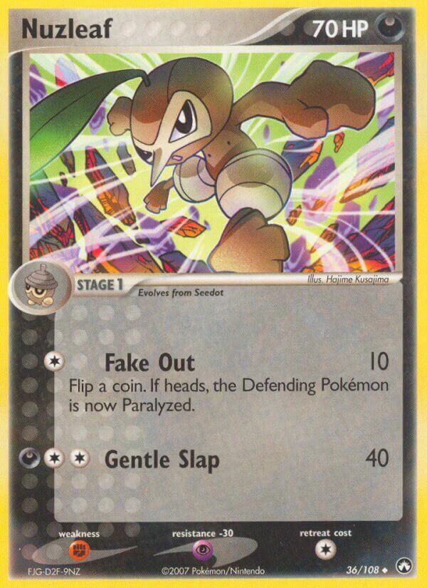 Nuzleaf 036/108 — EX Power Keepers (English Pokémon TCG card)