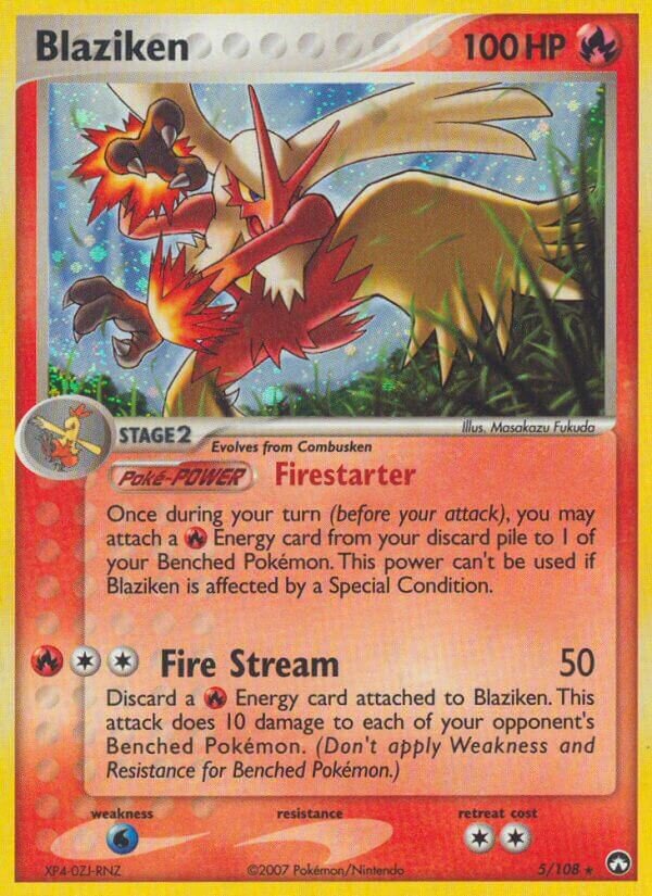 Blaziken 005/108 — EX Power Keepers (English Pokémon TCG card)