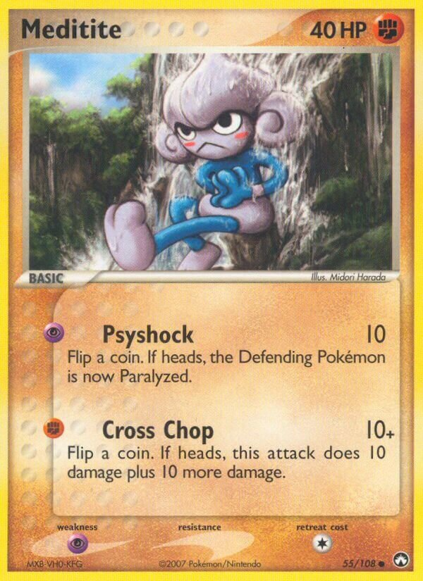 Meditite 055/108 — EX Power Keepers (English Pokémon TCG card)