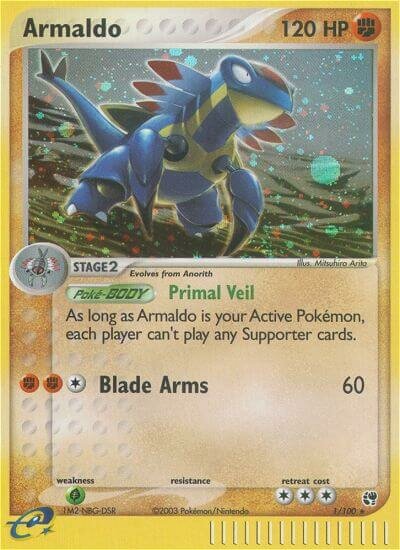 Armaldo 001/100 — EX Sandstorm (English Pokémon TCG card)
