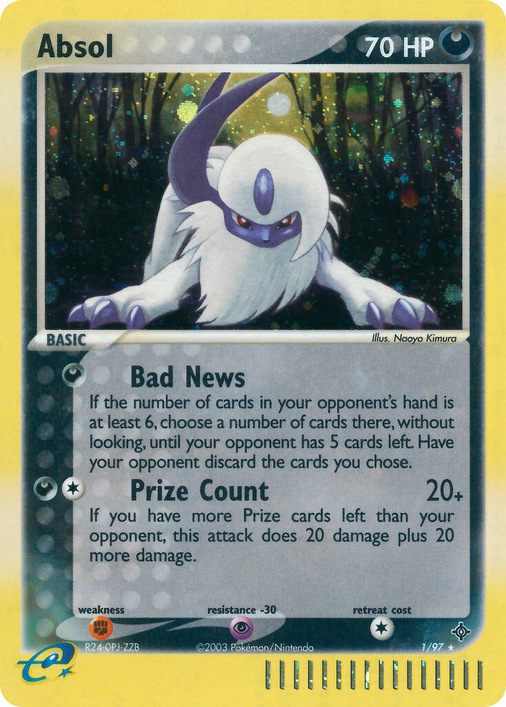 Absol 001/100 — EX Dragon (English Pokémon TCG card)