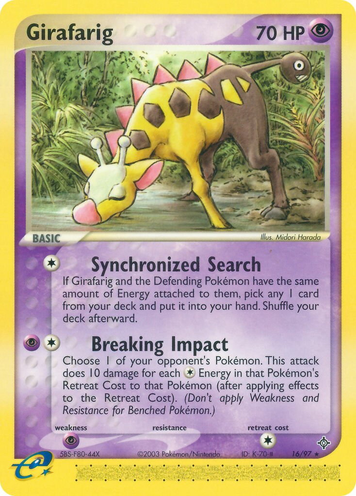 Girafarig 016/100 — EX Dragon (English Pokémon TCG card)