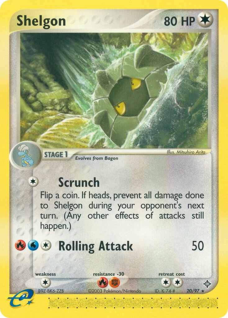 Shelgon 020/100 — EX Dragon (English Pokémon TCG card)