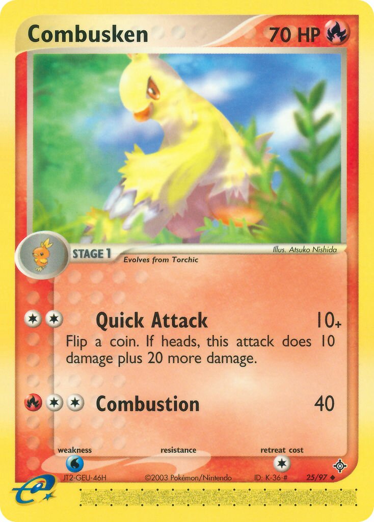 Combusken 025/100 — EX Dragon (English Pokémon TCG card)