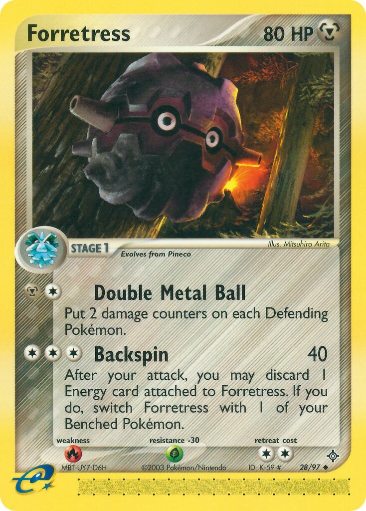 Forretress 028/100 — EX Dragon (English Pokémon TCG card)