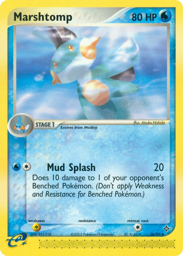 Marshtomp 036/100 — EX Dragon (English Pokémon TCG card)