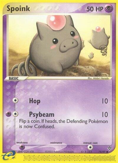 Spoink 074/100 — EX Dragon (English Pokémon TCG card)