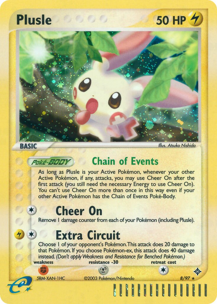 Plusle 008/100 — EX Dragon (English Pokémon TCG card)