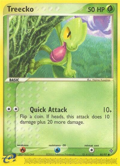 Treecko 080/100 — EX Dragon (English Pokémon TCG card)