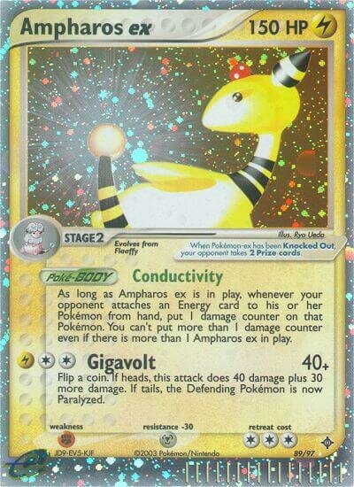 Ampharos ex 089/100 — EX Dragon (English Pokémon TCG card)